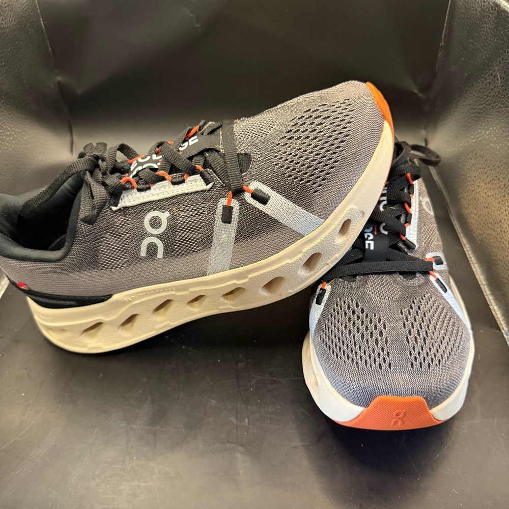 On Running Gray and Orange Athletic Shoes Women’s size 9
